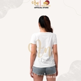 Cổ Tròn TRẮNG - Áo Thun Nữ 100% Cotton Cao Cấp
