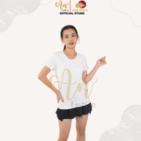 Cổ Tròn TRẮNG - Áo Thun Nữ 100% Cotton Cao Cấp