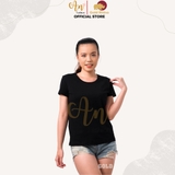 Cổ tròn ĐEN - Áo Thun Nữ 100% Cotton Cao Cấp