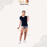 Cổ tròn XANH ĐEN - Áo Thun Nữ 100% Cotton Cao Cấp