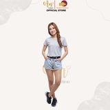Cổ Tròn XÁM TIÊU - Áo Thun Nữ 100% Cotton Cao Cấp