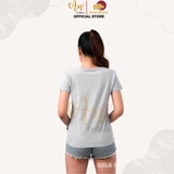 Cổ Tròn XÁM TIÊU - Áo Thun Nữ 100% Cotton Cao Cấp
