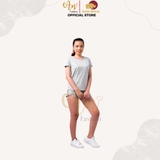 Cổ Tròn XÁM TIÊU - Áo Thun Nữ 100% Cotton Cao Cấp