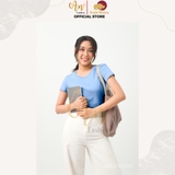 Cổ Tròn XANH BIỂN - Áo Thun Nữ 100% Cotton Cao Cấp