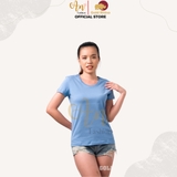 Cổ Tròn XANH BIỂN - Áo Thun Nữ 100% Cotton Cao Cấp