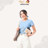 Cổ Tròn XANH BIỂN - Áo Thun Nữ 100% Cotton Cao Cấp