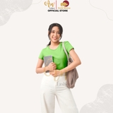 Cổ tròn XANH CỐM - Áo Thun Nữ 100% Cotton Cao Cấp