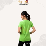 Cổ tròn XANH CỐM - Áo Thun Nữ 100% Cotton Cao Cấp