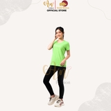 Cổ tròn XANH CỐM - Áo Thun Nữ 100% Cotton Cao Cấp