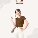 Cổ Tròn NÂU - Áo Thun Nữ 100% Cotton Cao Cấp