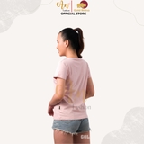 Cổ Tròn HỒNG JP - Áo Thun Nữ 100% Cotton Cao Cấp