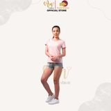 Cổ Tròn HỒNG JP - Áo Thun Nữ 100% Cotton Cao Cấp