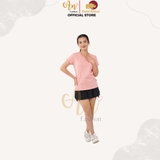 Cổ Tròn HỒNG JP - Áo Thun Nữ 100% Cotton Cao Cấp