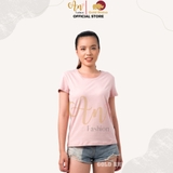 Cổ Tròn HỒNG JP - Áo Thun Nữ 100% Cotton Cao Cấp