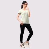 Cổ tròn BƠ SỮA - Áo Thun Nữ 100% Cotton Cao Cấp