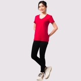 Cổ Tim ĐỎ TƯƠI - Áo Thun Nữ 100% Cotton Cao Cấp
