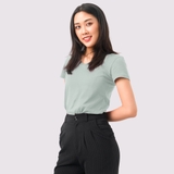 Cổ Tim BẠC HÀ - Áo Thun Nữ 100% Cotton Cao Cấp