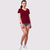 Cổ Tim ĐÔ JP - Áo Thun Nữ 100% Cotton Cao Cấp