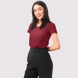 Cổ Tim ĐÔ JP - Áo Thun Nữ 100% Cotton Cao Cấp