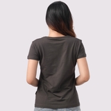 Cổ Tim RÊU ĐẬM - Áo Thun Nữ 100% Cotton Cao Cấp