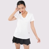 Cổ Tim TRẮNG - Áo Thun Nữ 100% Cotton Cao Cấp