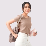Cổ Tròn BE - Áo Thun Nữ 100% Cotton Cao Cấp