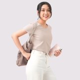 Cổ tròn CÁT - Áo Thun Nữ 100% Cotton Cao Cấp