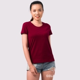 Cổ tròn ĐÔ JP - Áo Thun Nữ 100% Cotton Cao Cấp