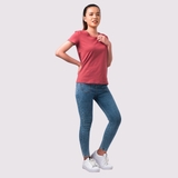 Cổ tròn ĐỎ NGÓI - Áo Thun Nữ 100% Cotton Cao Cấp