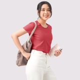 Cổ tròn ĐỎ NGÓI - Áo Thun Nữ 100% Cotton Cao Cấp