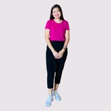Cổ Tròn HỒNG LOTUS - Áo Thun Nữ 100% Cotton Cao Cấp