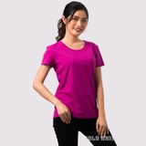 Cổ Tròn HỒNG LOTUS - Áo Thun Nữ 100% Cotton Cao Cấp
