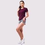 Cổ tròn ĐỎ MẬN - Áo Thun Nữ 100% Cotton Cao Cấp