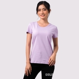 Cổ Tròn TÍM PASTEL - Áo Thun Nữ 100% Cotton Cao Cấp