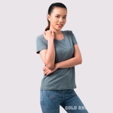 Cổ tròn XANH ĐÁ - Áo Thun Nữ 100% Cotton Cao Cấp
