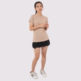 Polo Nữ BE - Áo Thun 100% Cotton Cao Cấp