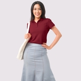 Polo Nữ ĐÔ JP - Áo Thun 100% Cotton Cao Cấp
