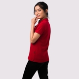 Polo Nữ ĐỎ TƯƠI - Áo Thun 100% Cotton Cao Cấp