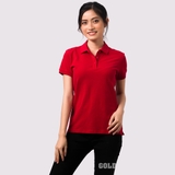 Polo Nữ ĐỎ TƯƠI - Áo Thun 100% Cotton Cao Cấp