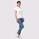 Polo Nữ TRẮNG - Áo Thun 100% Cotton Cao Cấp