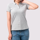 Polo Nữ XÁM TIÊU - Áo Thun 100% Cotton Cao Cấp