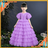 Đầm công chúa bé gái màu tím mã DBG124