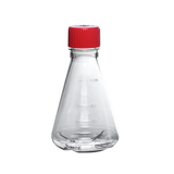 Triangular cell culture flask, breathable cover, PC, with baffle