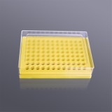 Giá đỡ ống PCR 0,2mL, cho 96 ống, màu vàng, tấm polypropylene, nắp polycarbonate