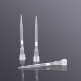 Extended boxed filter tip, low adsorption