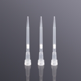 Extended boxed filter tip, low adsorption