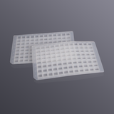 96-well deep well plate with silicone cover, square well, cross type