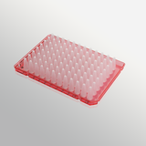 PCR Microplate 200ul 96 giếng (200ul 96-well PCR Microplate), khung đỏ, Model: PC-96-HS-0200-RF