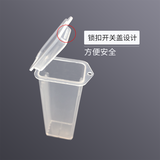 Hộp đựng lam kính bằng nhựa nhựa có nắp trượt, PP, cho 5 slide, 9*4.5*4cm