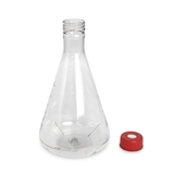 (17512) Triangular cell culture flask, breathable cap, PC, with baffle